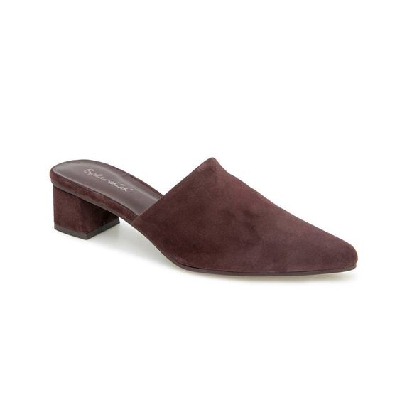 Splendid Lorelei Suede Mule Black Cherry Burgundy Size 8 - Picture 2 of 13